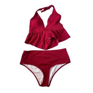 Shein red swim suit set size 2XL